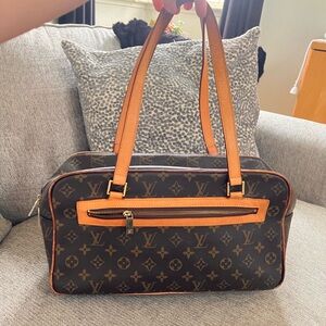 Louis Vuitton Women's Cite mm Monogram Brown Leather Shoulder Bag